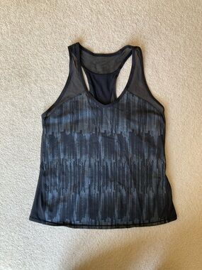Lululemon ace tank black/scratch match black multi racerback
